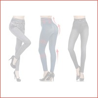 High waist jeans legging met slim fit