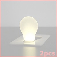 2 pcs Portable LED Light Card