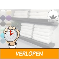 Badhanddoeken en handdoeken 100% katoen - Aanbieding