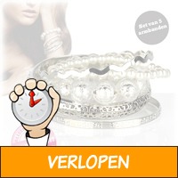 Set van 5 neon armbanden