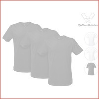 M White V-Neck T-shirt Cotton Butcher Lo..