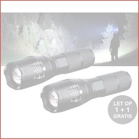 1+1 Gratis Militaire Zaklampen