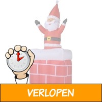 Kerstman in Schoorsteen - 180 cm