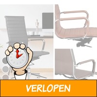 Ergonomische bureaustoel van PU- of buffelleder