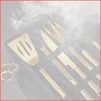 Gouden BBQ accessoire set