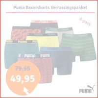 Puma boxershorts 8-Pack Verrassingspakke..