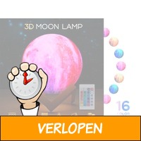 FEDEC 3D Maanlamp - LED - 16 Effecten - Met afstandsbed..