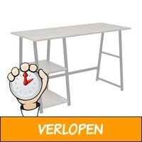 vidaXL bureau met 2 schappen