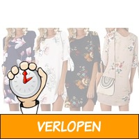 Casual en elegante jurk met bloemenprint