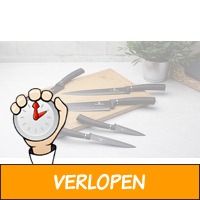 Set van 5 messen + snijplank