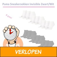 Puma Sneakersokken Invisible zwart