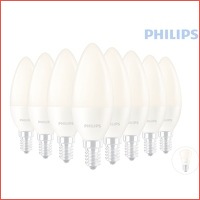 8 x Philips dimbare LedFlame E27 of E14