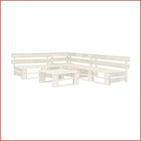 vidaXL 4-delige loungeset pallet hout