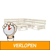 vidaXL 4-delige loungeset pallet hout