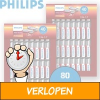 80 Philips Power batterijen