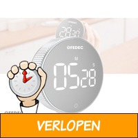 Fedec Digitale Kookwekker - Timer - Magnetisch - LED Di..