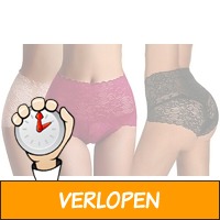 Kanten slip met hoge taille