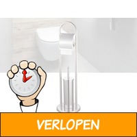 Toiletrolhouder & Toiletborstel met Houder | RVS | ..