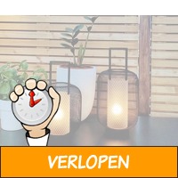 2 x sfeervolle LED lantaarns