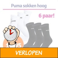 Puma sokken hoog 6 paar