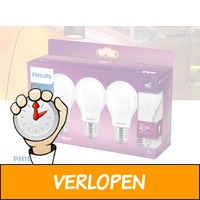 Philips LED lamp - E27 Mat - 40W - 3 stuks