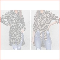 Blouse met panterprint voor dames