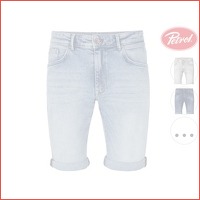 Petrol denim short SHO004