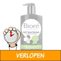 4 x Biore houtskool diepe porie cleanser 200 ml