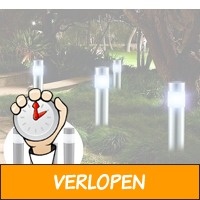 4 x Solar LED-tuinlampen