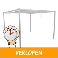 Zonnescherm / Tuinpaviljoen met stalen frame en UV-best..