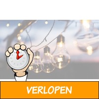 1 of 2 lichtslingers op zonne-energie met 10 lampen in ..