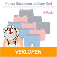 Puma Boxershorts Blue Red 9-pack