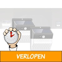 Solar Buitenlamp met bewegingssensor - 2 stuks - zwart