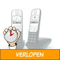 Gigaset dect telefoon A690 Duo zwart/zilver