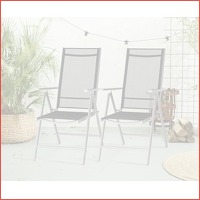 Set van 2 aluminium tuinstoelen