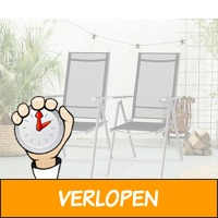 Set van 2 aluminium tuinstoelen