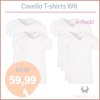 Cavello T-shirts wit 4-pack