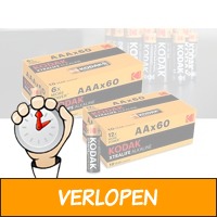 Kodak XTRALIFE batterijen - 60-pack - AA of AAA