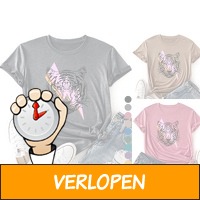 T-shirt met tijgeropdruk