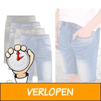 Mario Russo Denim Korte Broek - Verkrijgbaar In 4 kleur..