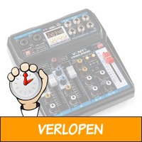 Vonyx VMM-P500 mixer 4-kanaals met Bluetooth, DSP en mp..