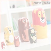 InnovaGoods Funimals houten matroesjka d..