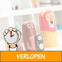 InnovaGoods Funimals houten matroesjka dieren - 11 stuk..