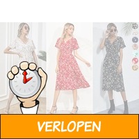 Bloemen midi jurk