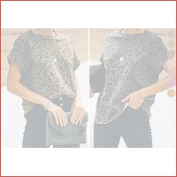 Panterprint T-shirt voor dames in de sal..