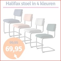 Halifax eetkamerstoel in 4 kleuren