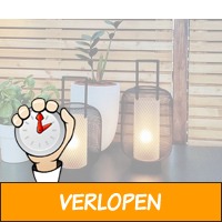 Set van 2 sfeervolle LED-lantaarns