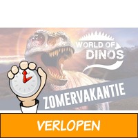 Ticket voor dinosaurus-expo World of Dino's van 17 juli..