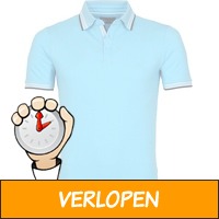 Suitable polo Brick Agua blauw