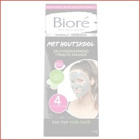 6 x Biore Houtskool masker 4 stuks